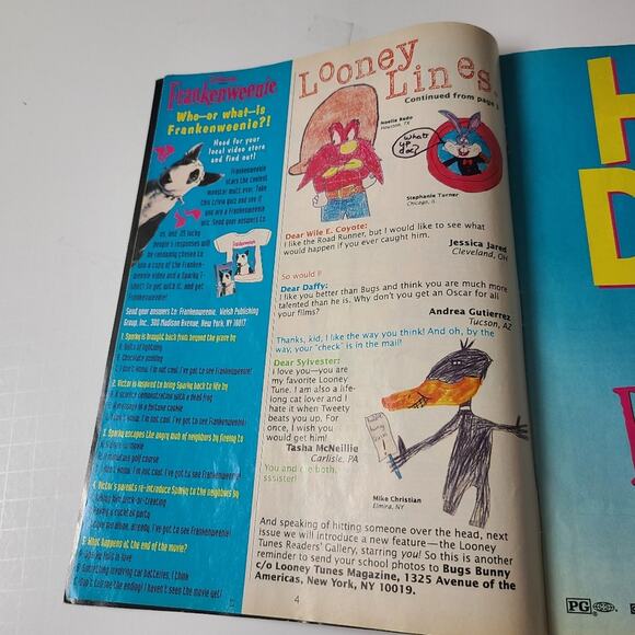 Looney Tunes Magazine & Bugs Bunny Magazine 90s Kids Vintage Comic Books Retro - Picture 8 of 8